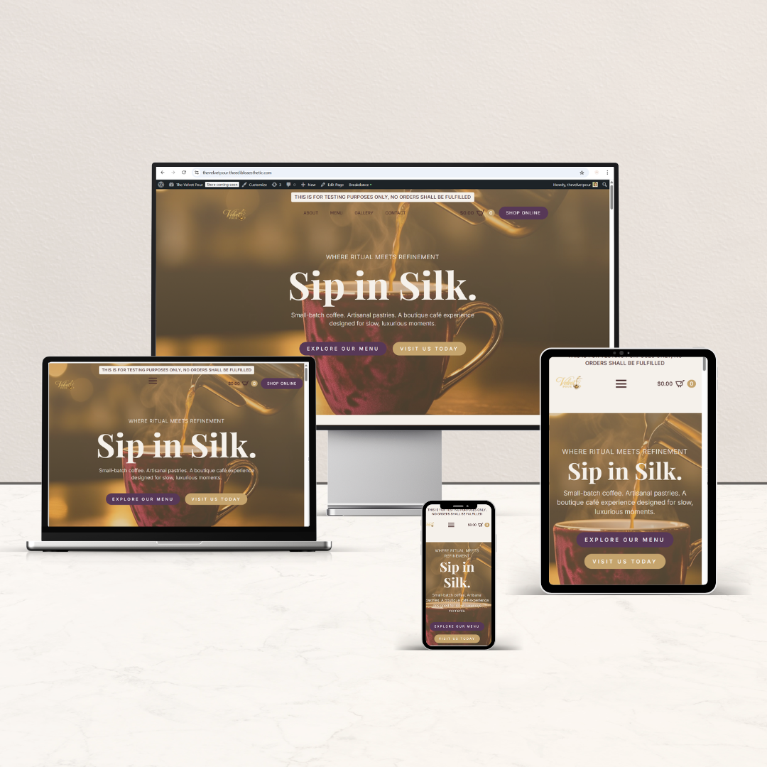 Velvet Pour Website in a Week