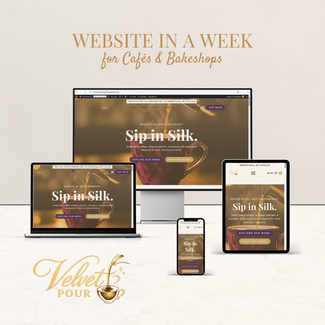 Velvet Pour Website in a Week